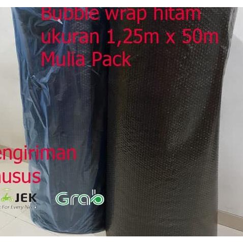 

BUBBLE WRAP HITAM UKURAN 1,25M X 50M 1 ROLL MULIA PACK