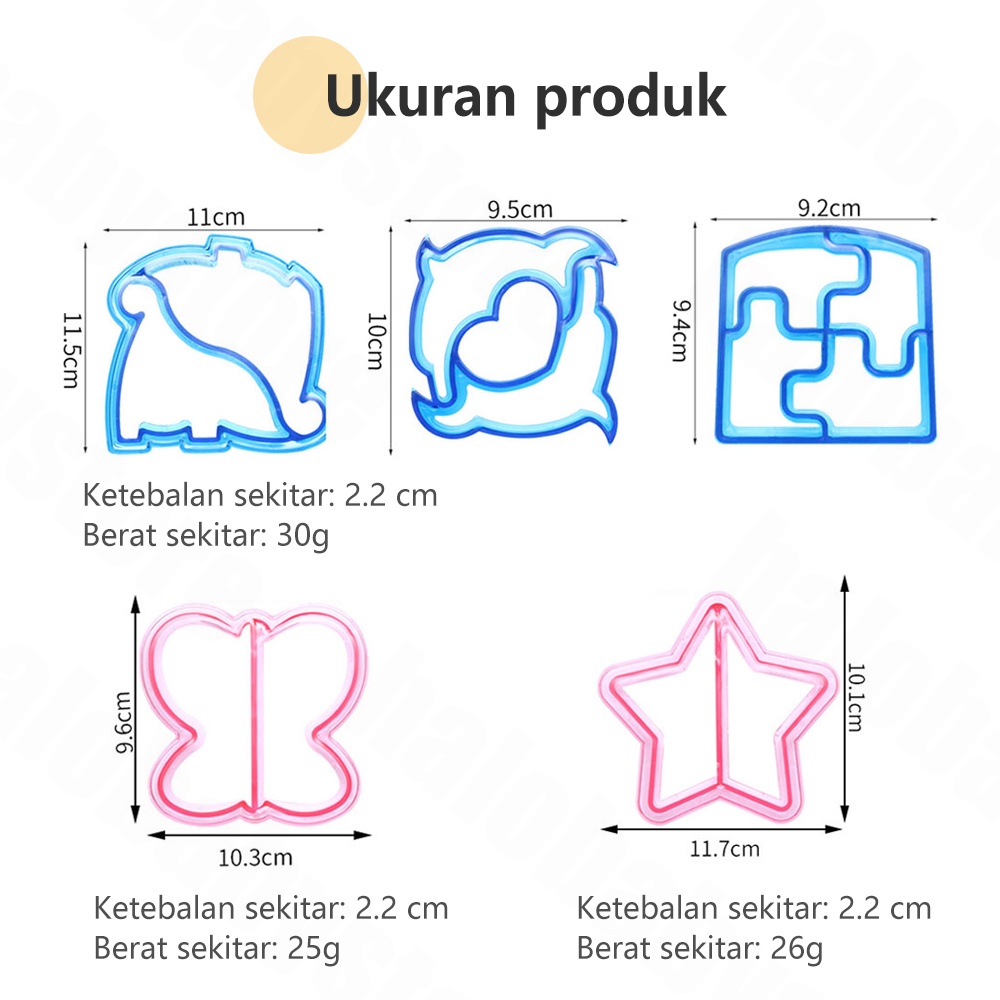 Halo Baby cetakan roti sandwich/Sandwich cutter mold/ DIY Cetakan roti bentuk lucu