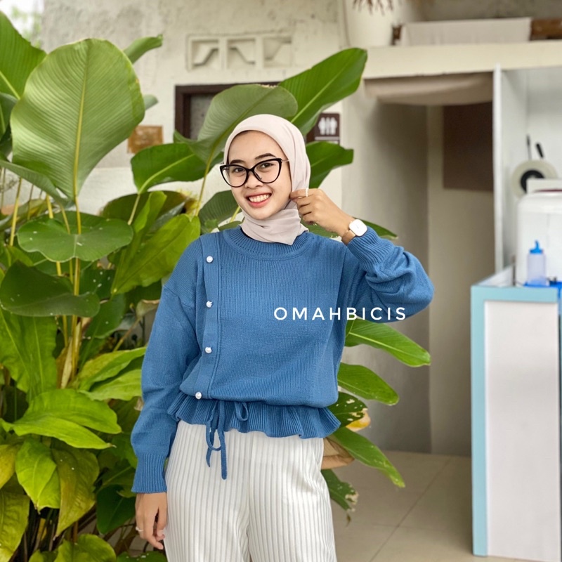 kirei knitwear blouse -blouse rajut-blouse serut-rajut serut-knit serut