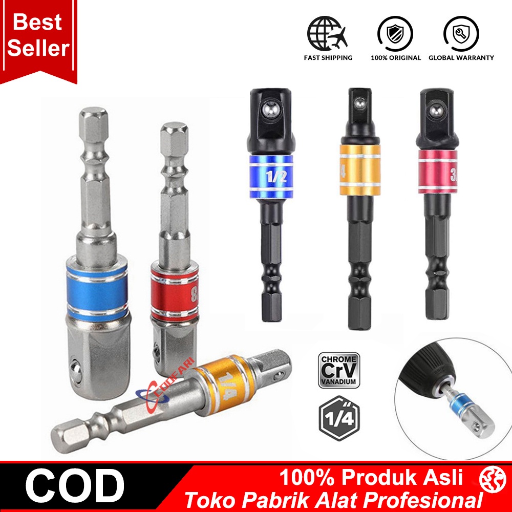 multicolour adapter kunci sok 3 pcs sambungan mata bor kunci sok konektor kunci sock shock socket adaptor