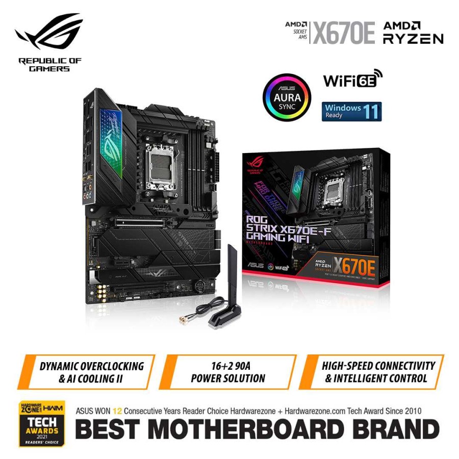 ASUS ROG STRIX X670E-F GAMING WIFI | Motherboard AMD DDR5 AM5 X670 ATX