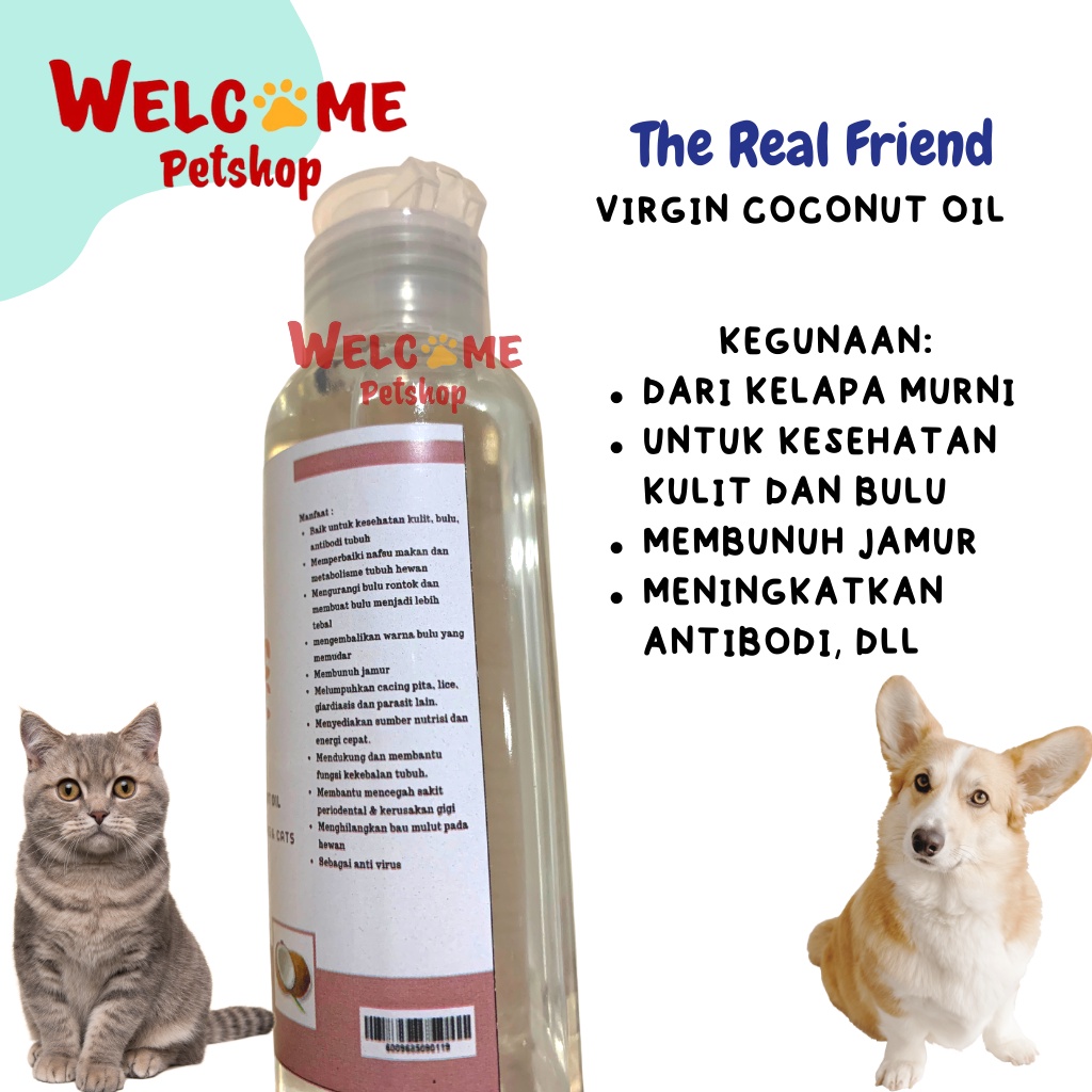 Virgin Coconut Oil 100ml VCO Minyak Kelapa Murni Anjing Kucing Vitamin