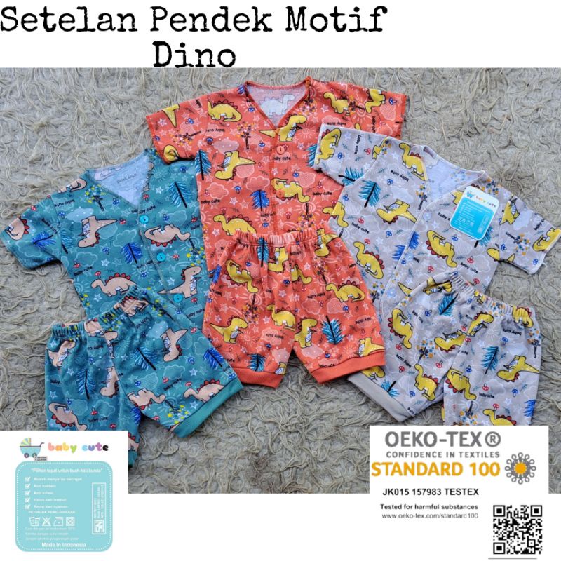 24pcs Paket Lahiran Perlengkapan Baju celana bayi kado Newborn,3-6 dan 6-12 bulan  Motif Dino netral topi singlet sarung tangan bayi SNI Promo 9.9