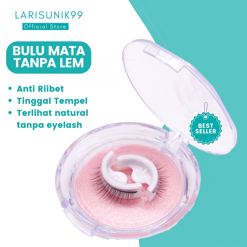 Korean Style Bulu Mata Palsu Fake Eyelash 3D Natural Bulu Mata Tanpa Lem Bulu Mata Mahnet Wanita Cantik Terbaru No Glue Ajaib Lentik Anti Badai Original Termurah