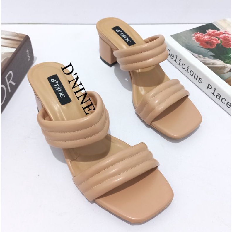 Sandal Wanita Sandal heels hak tahu 5cm AN 02