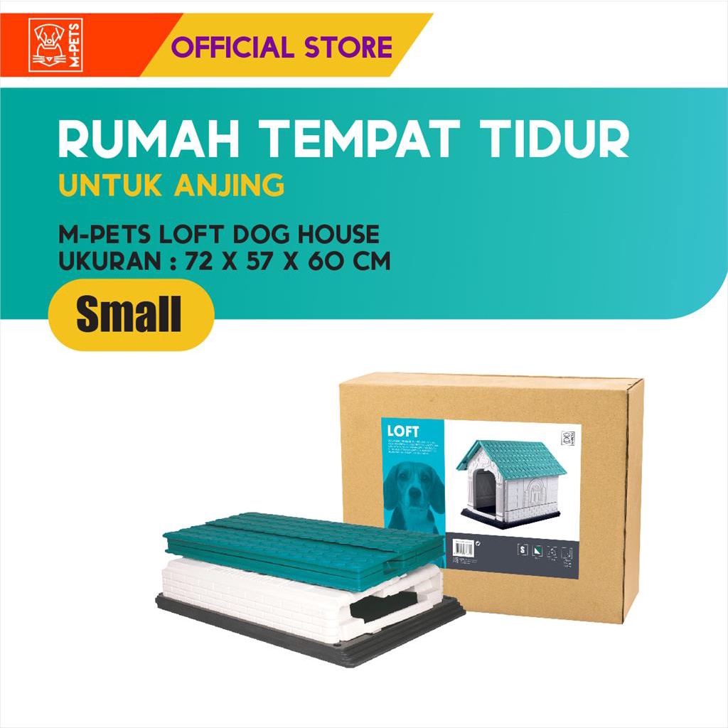 M-Pets Loft Dog House Size Small / Rumah Tempat Tidur Anjing