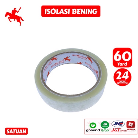 

Lakban OPP Tape / Isolasi Bening / Lakban Clear Yellow / Super Clear 24 mm x 60Yard