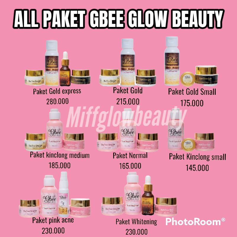 [Miffglow] Gbee Glow Beauty treatment paket kinclong small paket kinclong medium paket gold