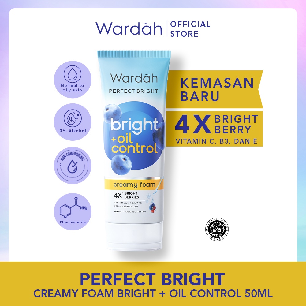 (LB) WARDAH PERFECT BRIGHT JELLY &amp; CREAMY FACIAL FOAM FACIAL WASH SABUN MUKA &amp; MOISTURIZER WARDAH