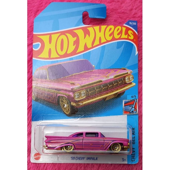 hot wheels '59 chevy impala pink