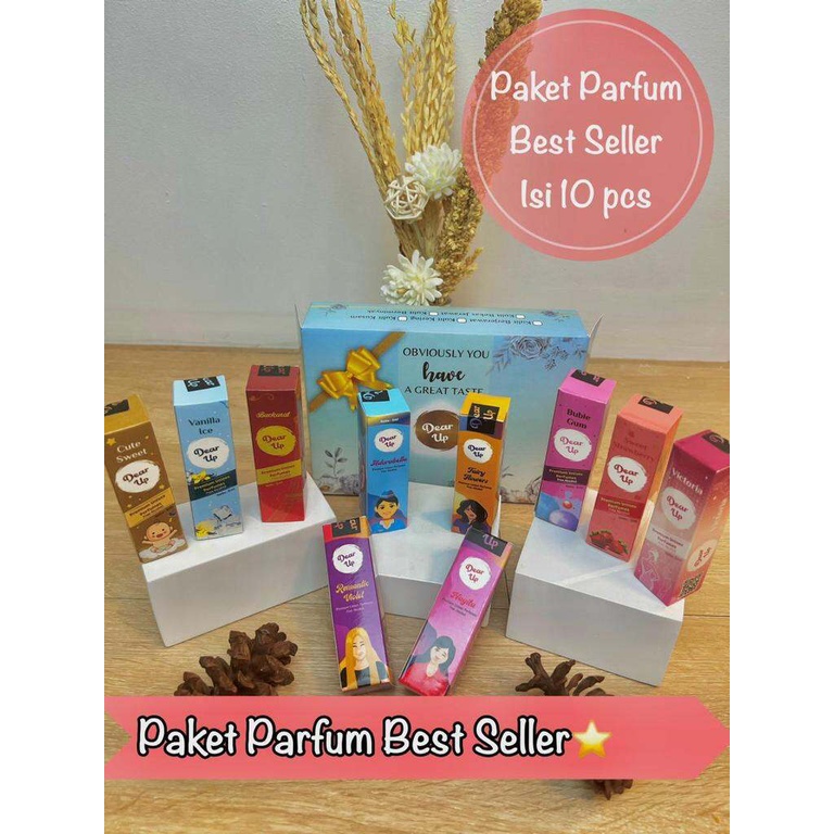 Paket hemat 10 pcs parfum dear up 6 ml  bpom/paket usaha parfum