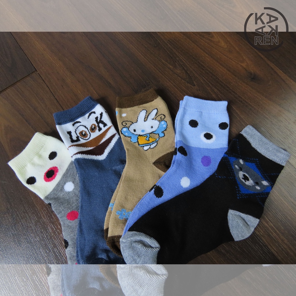 Kakaren Kaos Kaki Anak Motif Karakter Usia 5-7 Tahun