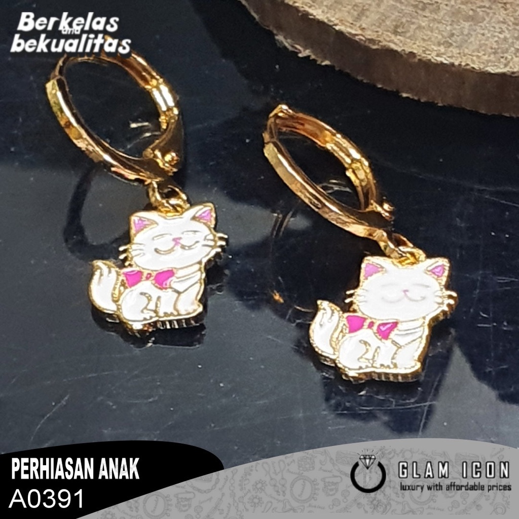 Anting anak karakter  Kucing senyum A0391 AAG