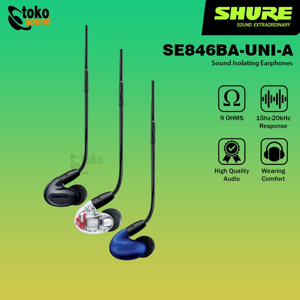 Shure SE846BA UNI A Sound Isolating Earphones with Mic