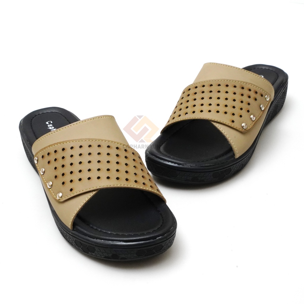 CAPHARNAUM [LTB 403] Sendal Selop Hak Sofiya Sandal Slip On Wanita Sandal Wedges Kasual Wanita