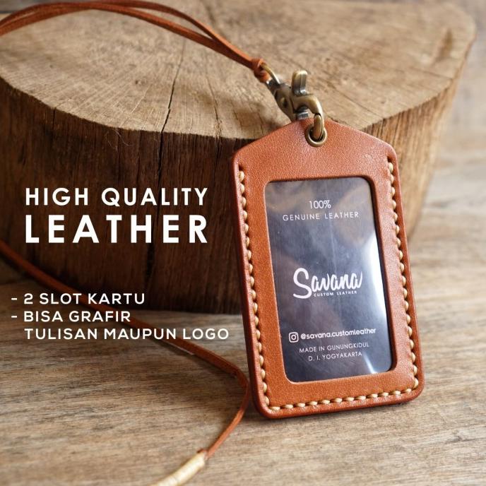 

ID Card Holder / Name Tag / Dompet Id Card Kulit - ICHV2 - Custom Nama