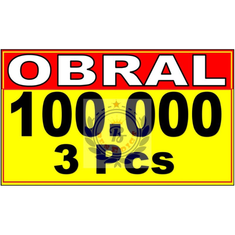 

Harga diskon dapat 3 potong