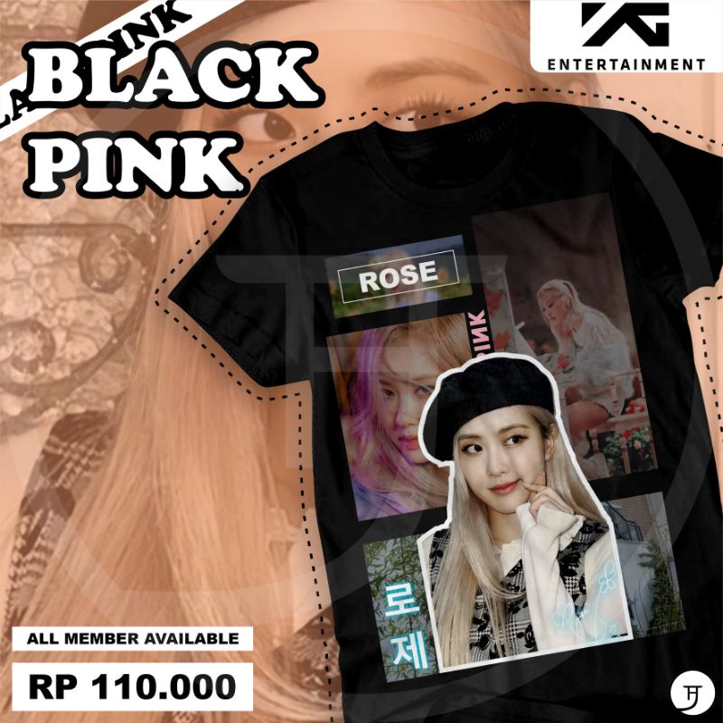 Kaos Desain BLACKPINK 'Rose'