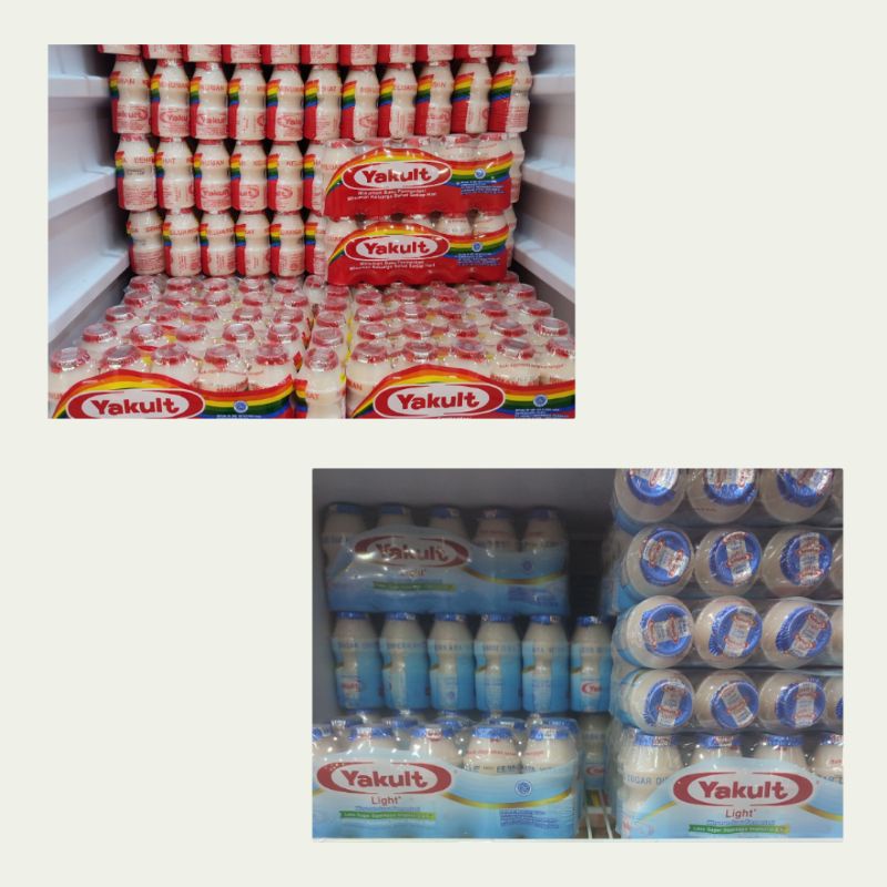 

yakult light less sugar atau regular 65 ml isi 5 pcs