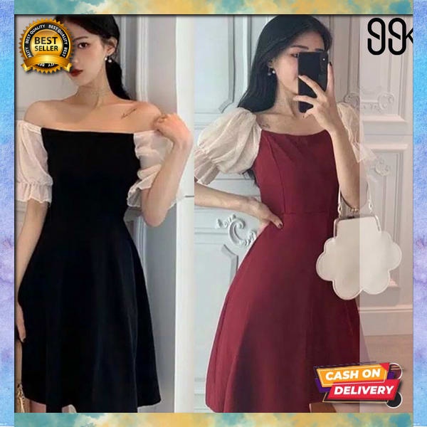 Dress Wanita Terbaru Minidress Cewe Acara Nikahan Deres Waita Import Gaun Kasual Korea Style Driss R