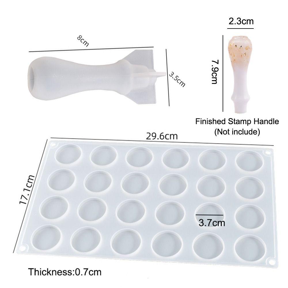 Preva Wax Sealing Mat Dekorasi Rumah Clay Tool Resin Casting 24-rongga Cetakan Epoxy Silikon Mold Silicone Mat