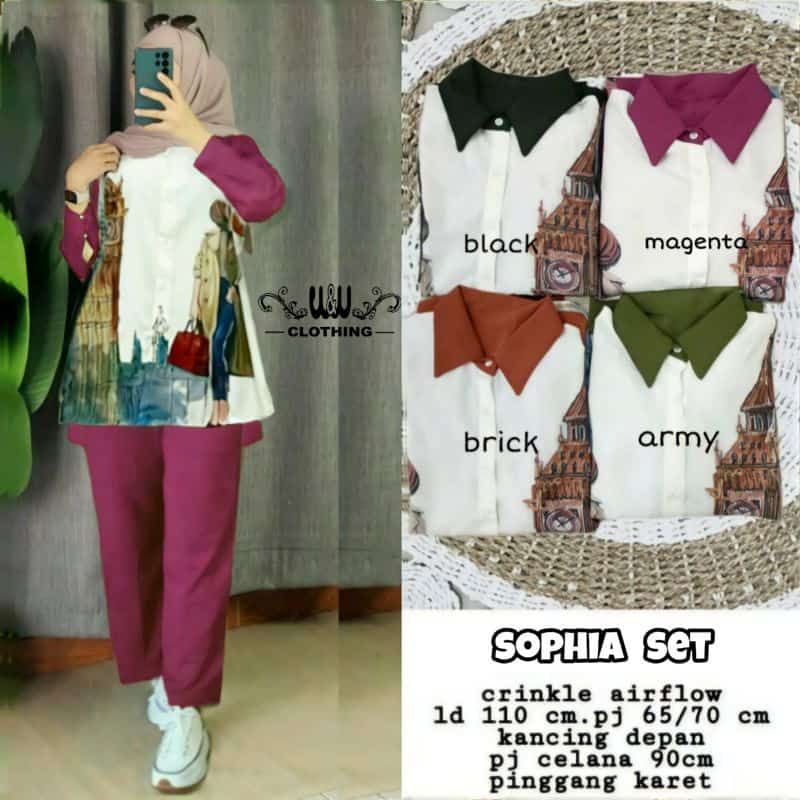 Sophia Set/Stelan Sablon Viral Cringkle Airflow