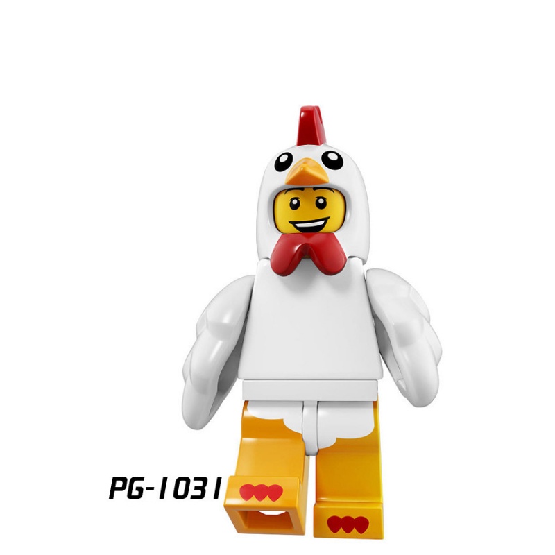 Patung Minifigures Medusa Gingerbread Man Chicken Warrior Warna Emas Untuk Koleksi