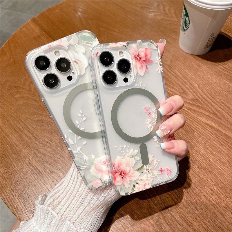 pelindung kamera iphone 14 pro max iphone 14 plus 13 11 12 pro max case magnetic akrilik iphone flower case