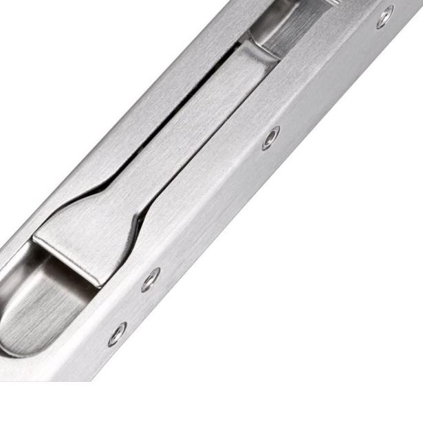 Grendel tanam stainless 6 dan 12 inci grendel tanam pintu kayu dobel - 8"+12"