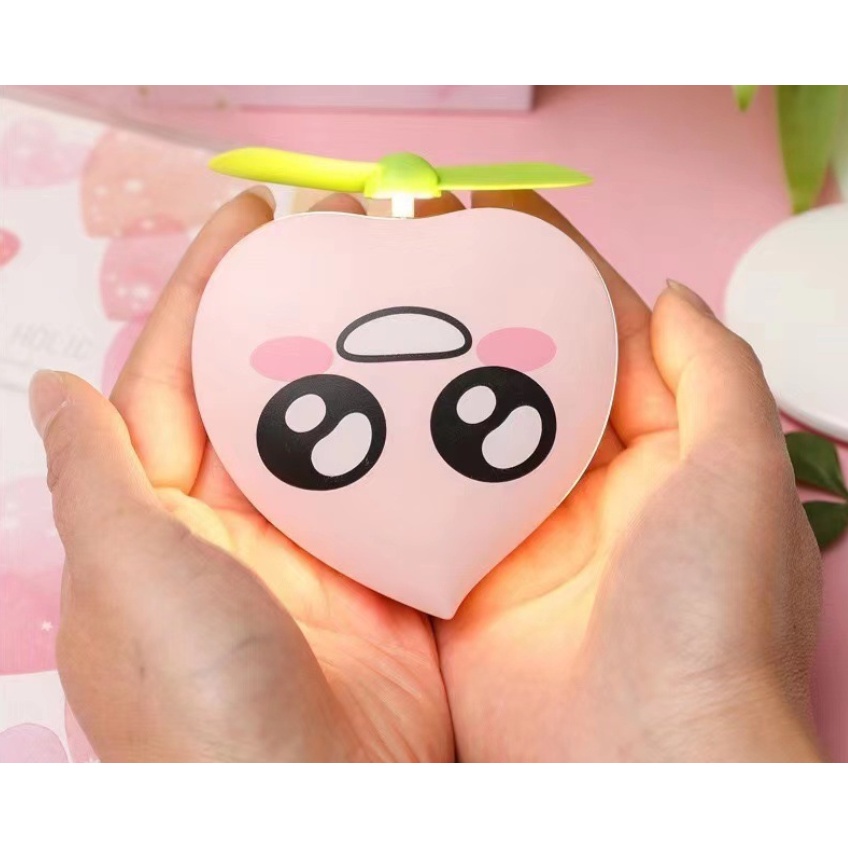 Cermin Lampu LED Karakter Wajah Mini Fan 3 In 1 Lamp Mirror USB Cute Face Murah HM021 - XOBOX