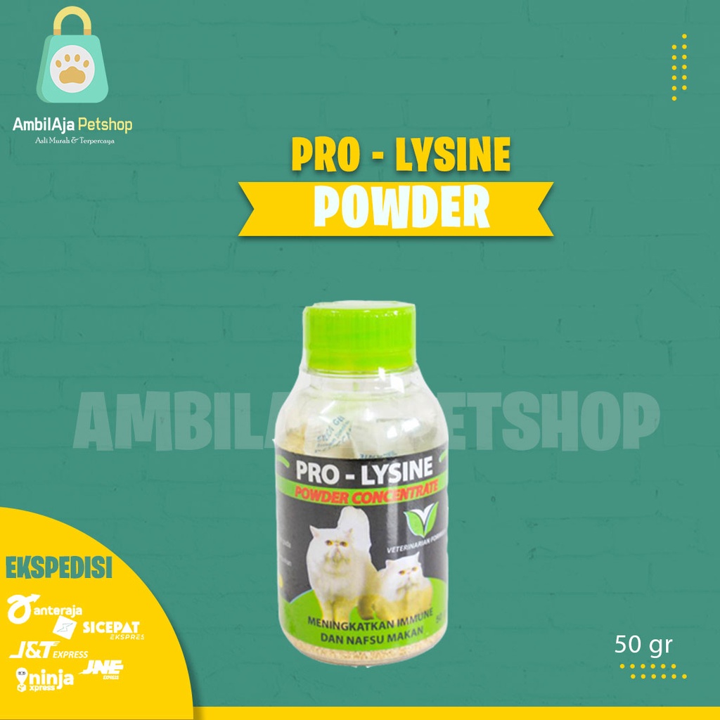 Vitamin immune dan nafsu makan - Pro lysine kucing 50 gram