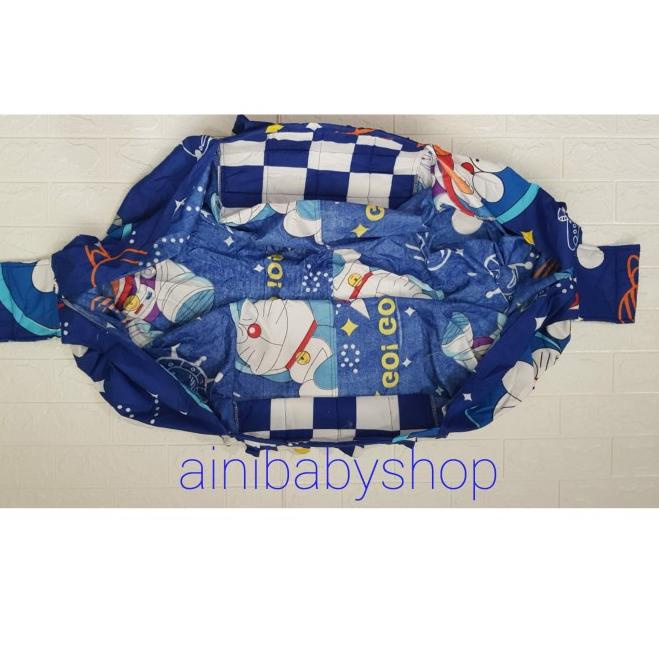 Ayunan Karakter Ayunan Kasur Perlengkapan Bayi Kain Ayunan Kelambu - Bear Navy