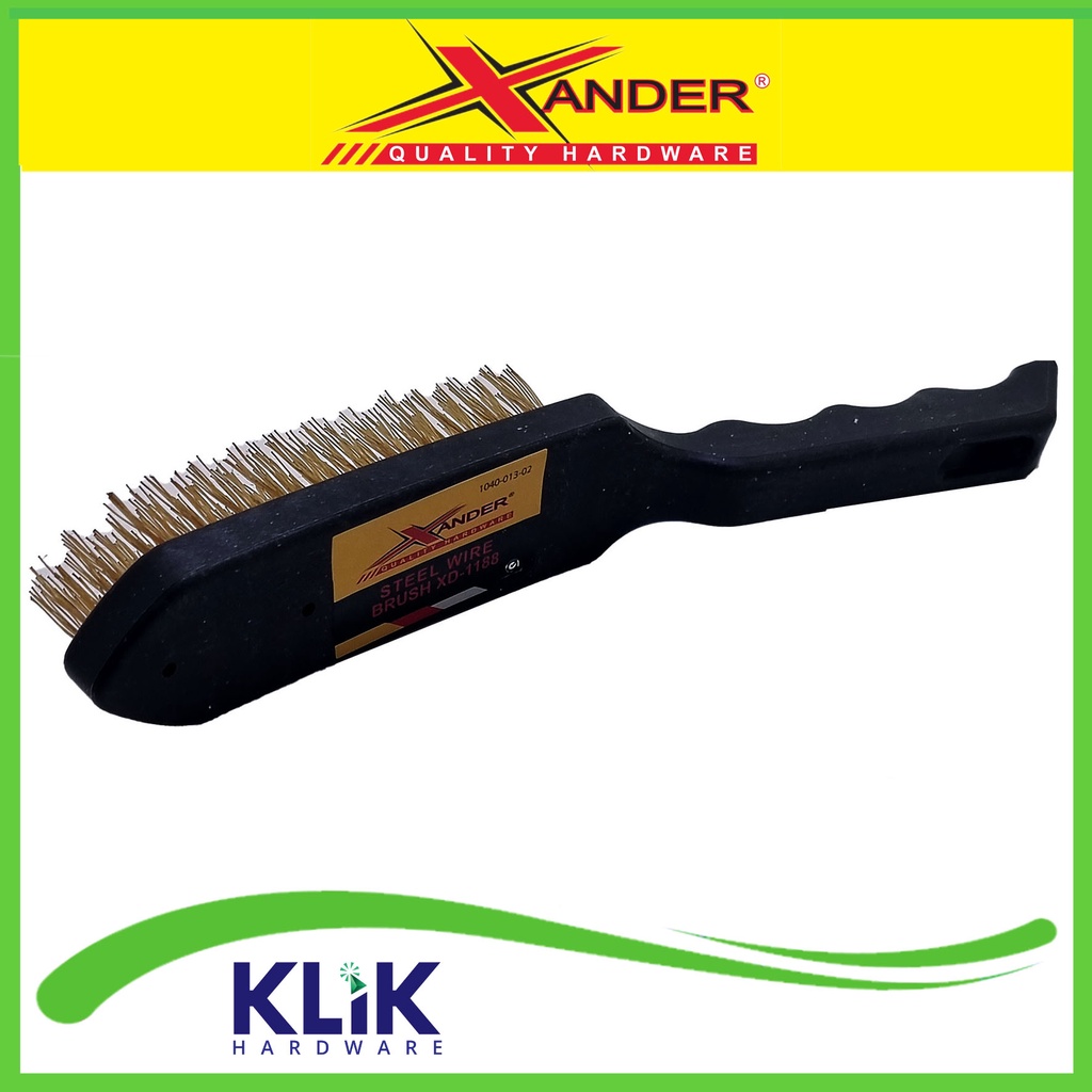 Xander Sikat Baja Gagang Fiber - Sikat Kawat Handle Plastik PVC