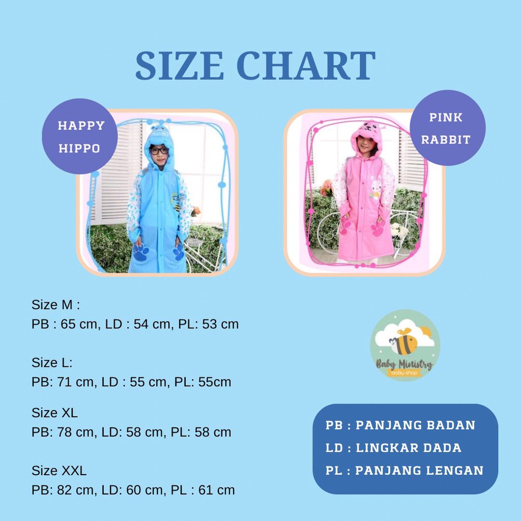 (NEW!!!) JAS HUJAN ANAK TERUSAN / RAIN COAT / MANTEL ANAK / ANTI REMBES / MUSIM HUJAN