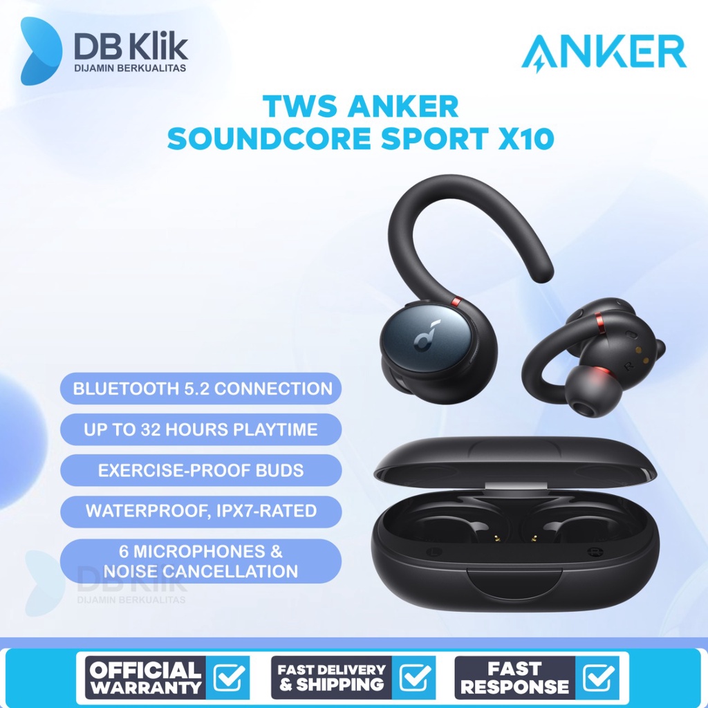 TWS Anker Soundcore Sport X10 A3961- True Wireless Earbuds ANKER A3961