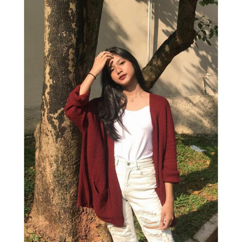 Outer Rajut Wanita lavela locy oversize