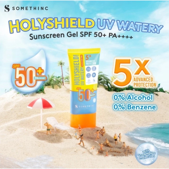 SOMETHINC HOLYSHIELD WT SUNSCREEN GEL SPF 50+ 50 GR PELEMBAB WAJAH