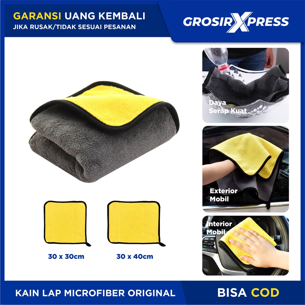 Kain lap Microfiber Motor Mobil serbaguna multifungsi halus aman menyerap lebih cepat ramah lingkungan NBKM