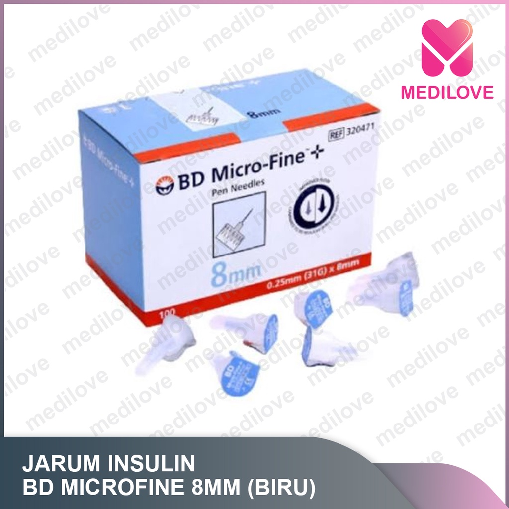 Jarum Insulin / BD microfine / micro fine pen needle 31 G X 8MM (BIRU) / Ultrafine