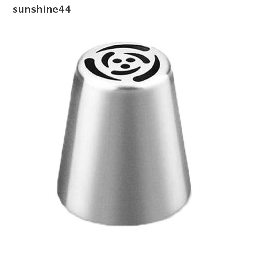 Sunshine 14pcs / Set Spuit Piping Rusia Bentuk Tulip Bahan Stainless Steel Untuk Dekorasi Kue