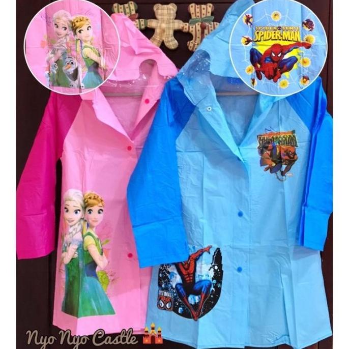 JAS HUJAN / RAIN COAT PLASTIC TERUSAN ANAK SMALL SIZE FROZEN PRINCESS RG56464EFD