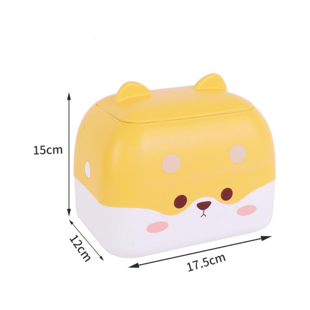 Solighter Desktop Tempat Sampah Samping Tempat Tidur Mini Kartun Bucket Tissue Box