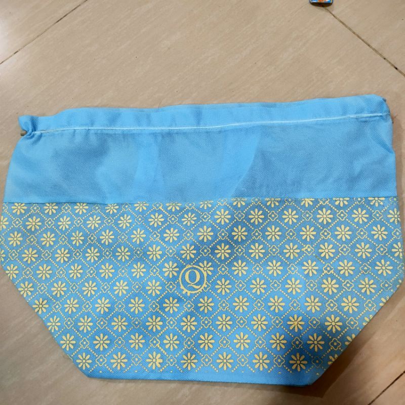 Tas serut batik Baby blue TEBAL&amp;TERMURAH uk.22x22 (Harga Lusin isi 12)