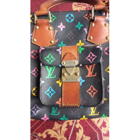 Preloved Hand Bag LV* Louis Vuitton Speedy Multicolor Monogram Black