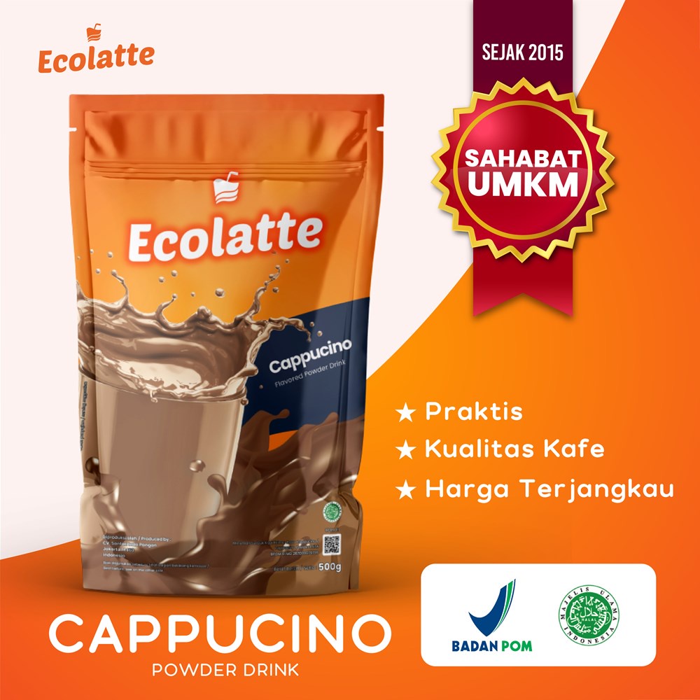 [1 KG] ECOLATTE CAPPUCINO 1 KG Powder Drink Bubuk Minuman Enak Rasa Kopi Cappucino