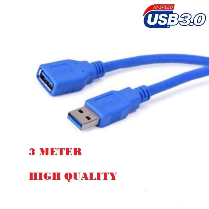 KABEL USB 3.0 EXTENSION 3 METER PENYAMBUNG USB 3 EXTENTION CABLE 3M