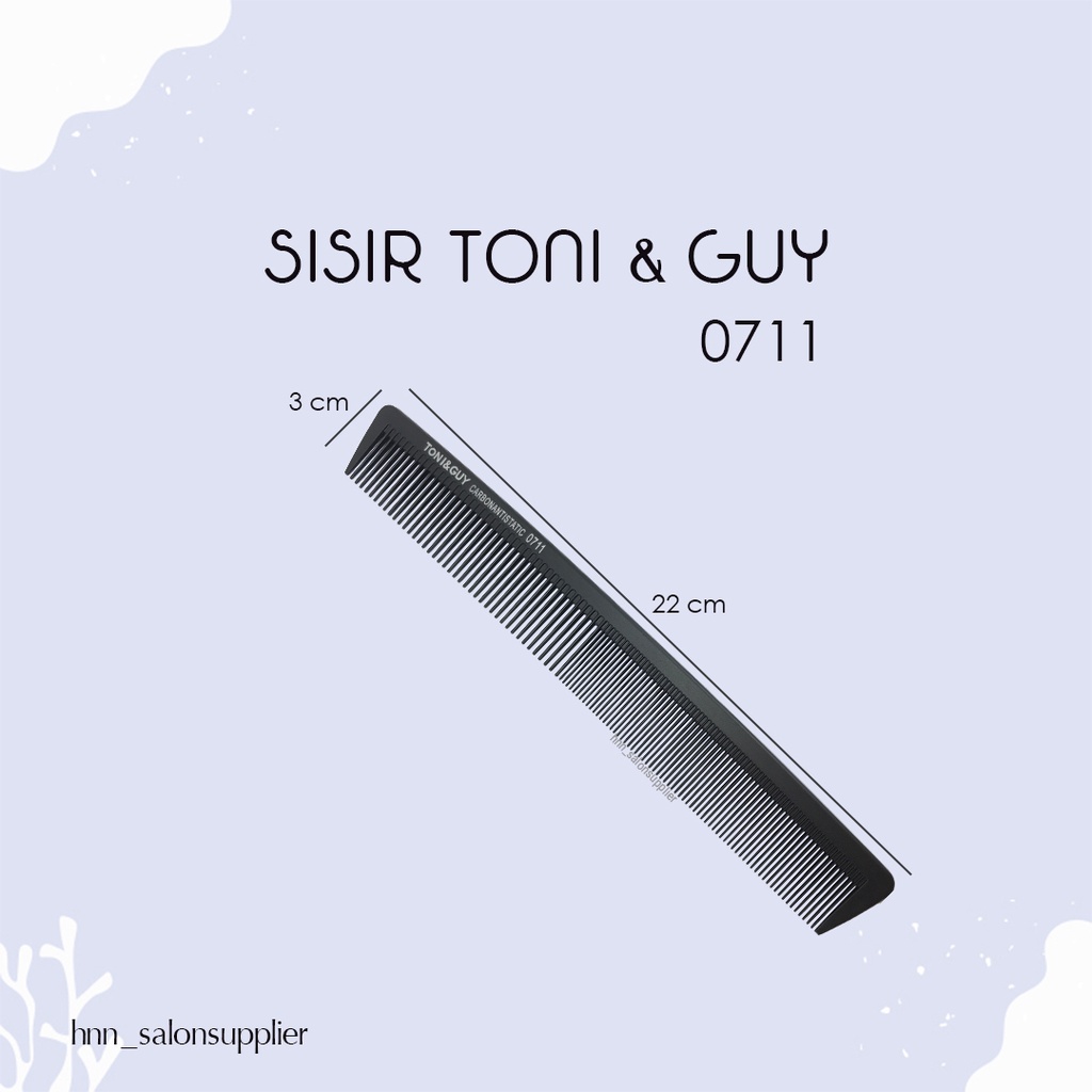 Sisir Alat Salon Rambut Professional Carbon Antitastic Toni and Guy 0711