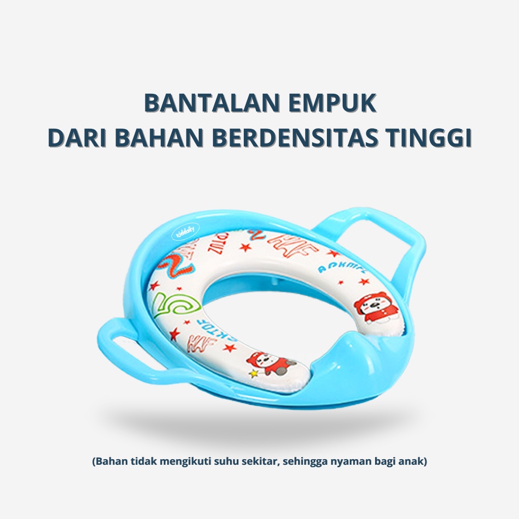 DUDUKAN TOILET ANAK DENGAN PEGANGAN TOILET DUDUK LEMBUT POTTY TRAINING SEAT UNTUK1-8 TAHUN BABY POTTY ANAK POTTY TOILET TRAINING POTTY SEAT CLOSET DUDUK ANAK PISPOT ANAK