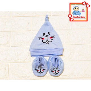 ♥BabyYank♥ Topi Set Bayi + Sarung Kaki Bayi SNI