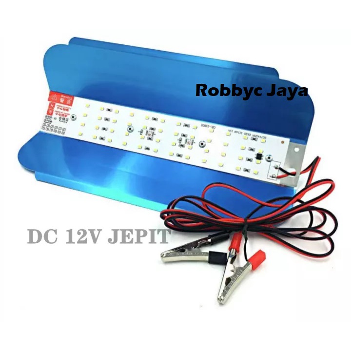 Kap Lampu Jalan PJU Sunlamp LED DC 12V 50W Jepit Aki - DC 12VOLT